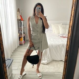 MADEWELL Cream & Black Striped Sleeveless Romper